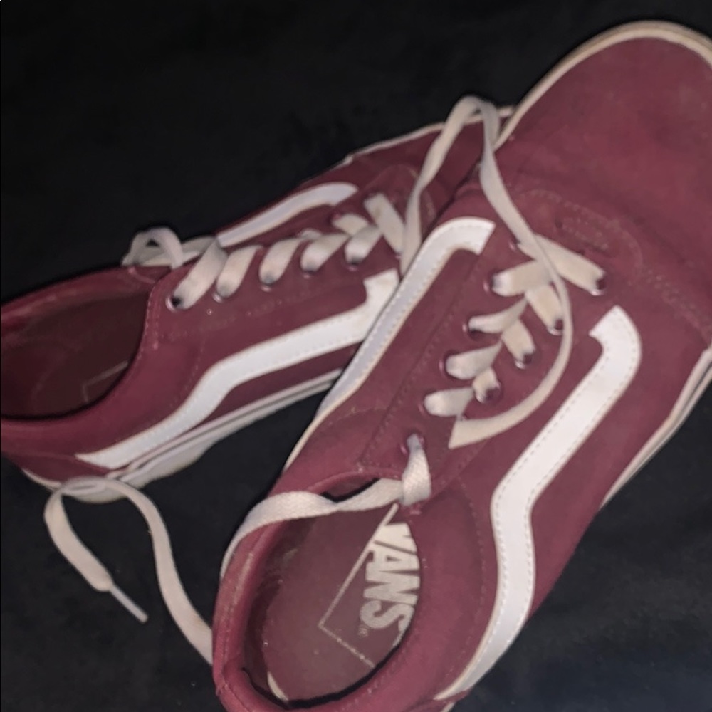 Red and white vans